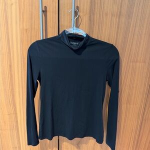 St. John Elegant Black Turtleneck Top-NEW!